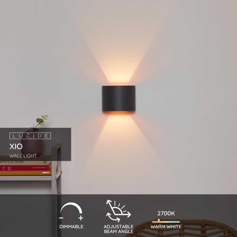 Lucide XIO - Nástenné svietidlo - LED Dim. - G9 - 1x3,5W 2700K - Šedá